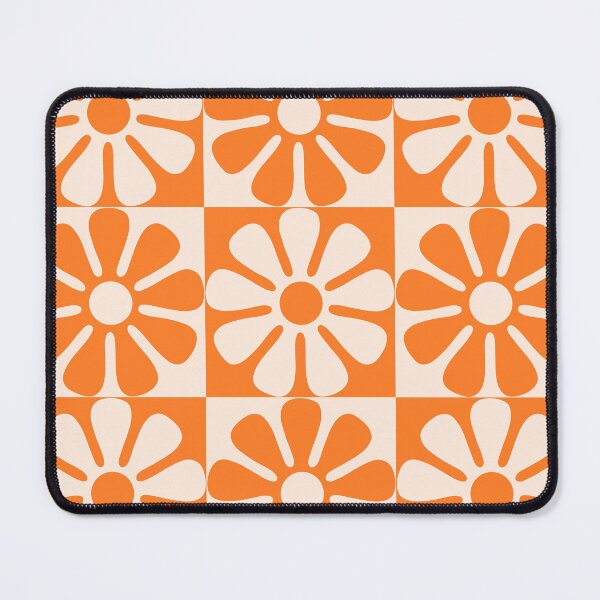 Item preview, 60's Retro Big Flowers in Orange and Cream designed and sold by MellowCat.
