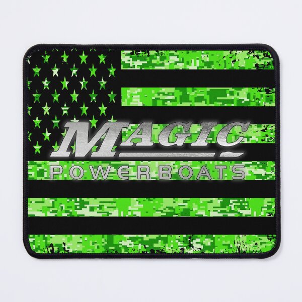 Item preview, Magic Powerboats Green Camo Flag designed and sold by artistwill.