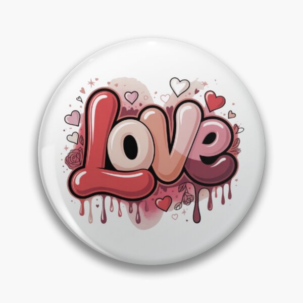 Item preview, LOVE Drip Valentine T-Shirt – Cute Romantic Street Art Graphic for Couples & Gift Buyers designed and sold by GemBob Creations.