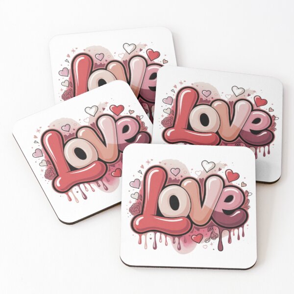 Item preview, LOVE Drip Valentine T-Shirt – Cute Romantic Street Art Graphic for Couples & Gift Buyers designed and sold by GemBob Creations.