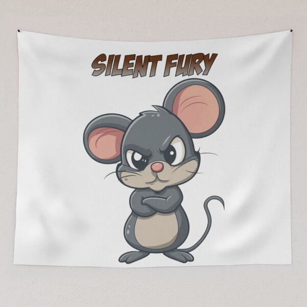 Item preview, Street Mouse Soft Chaos Collection – Silent Fury Mouse Cartoon, Adorable Sarcastic Rodent designed and sold by MiraLumeStudio.