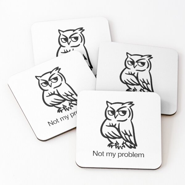 Item preview, Not My Problem Owl – Minimalist Sarcastic Owl Design T-Shirt designed and sold by Martysstore.