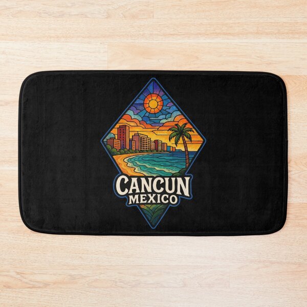 Item preview, Cancun Mexico Stained Glass Art Travel designed and sold by TomFrontierArt.