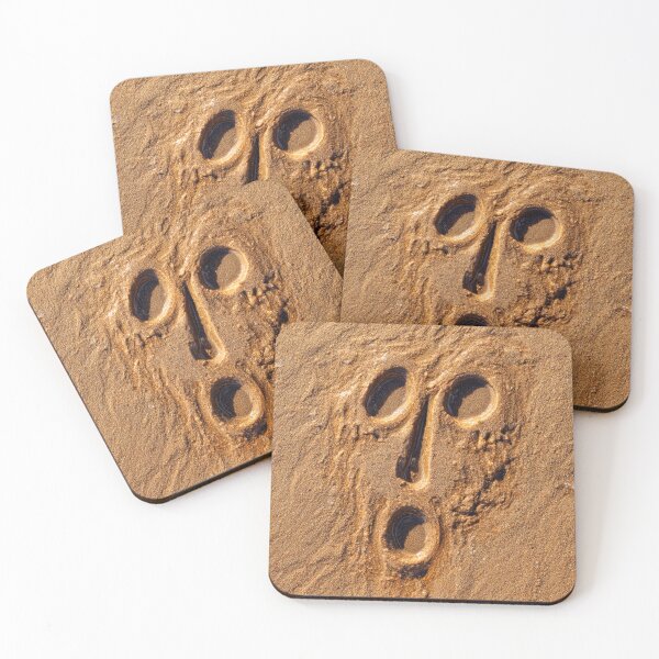 Item preview, Shocked Face Mask Etched In Sand designed and sold by chase-thewave.