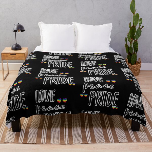 Item preview, Love Peace Pride – LGBTQ Rainbow Typography Design designed and sold by Snapystyle.