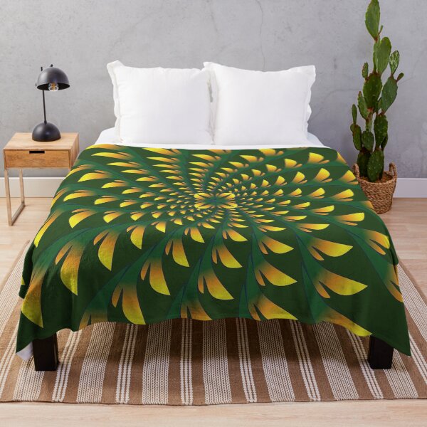 Item preview, Golden Leaf Spiral Energy Mandala designed and sold by OIL Pattern Design .