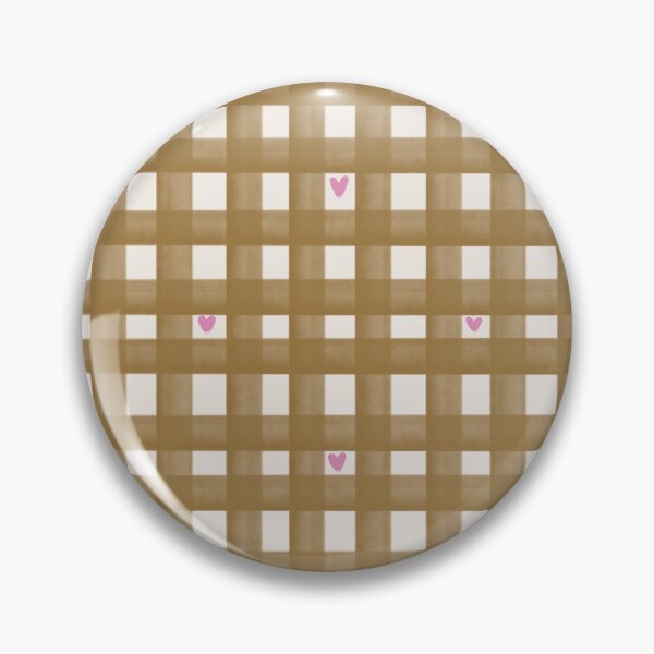 Item preview, Cute Gingham Heart Pattern – Neutral Aesthetic designed and sold by Barelythere2324.