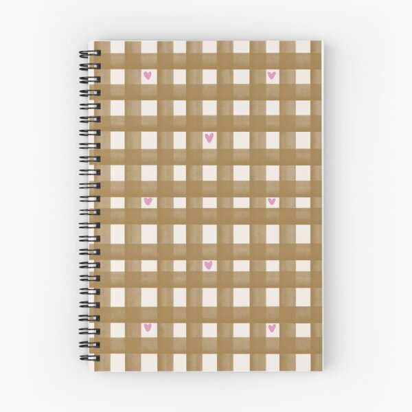 Item preview, Cute Gingham Heart Pattern – Neutral Aesthetic designed and sold by Barelythere2324.