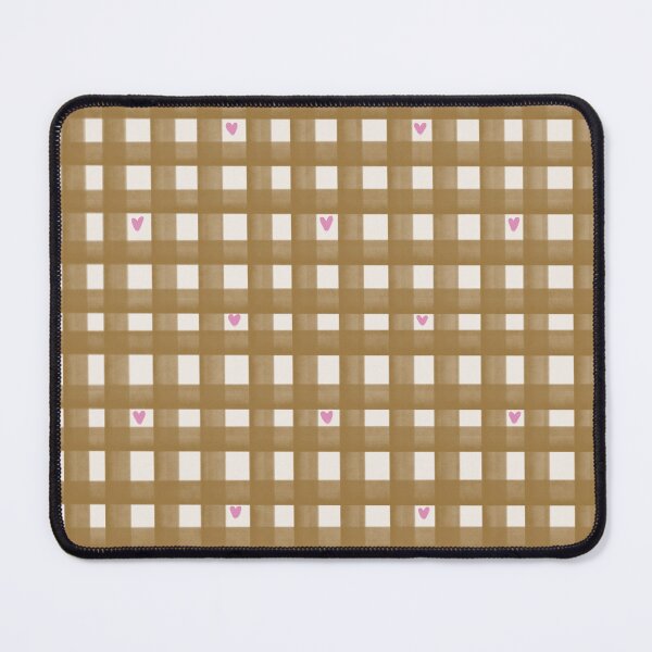 Item preview, Cute Gingham Heart Pattern – Neutral Aesthetic designed and sold by Barelythere2324.