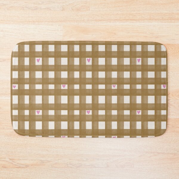 Item preview, Cute Gingham Heart Pattern – Neutral Aesthetic designed and sold by Barelythere2324.
