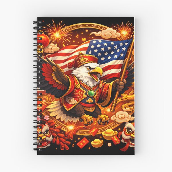Item preview, Festive Eagle with American Flag designed and sold by adobtsony.