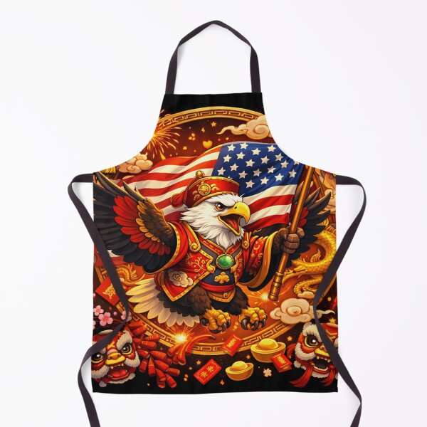 Item preview, Festive Eagle with American Flag designed and sold by adobtsony.