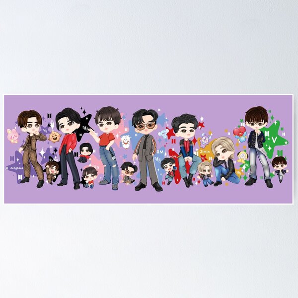 Item preview, Chibi design inspired by the group "BTS" designed and sold by mbs-desing.