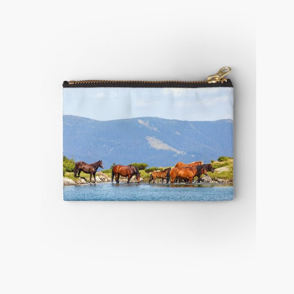 Item preview, Wild Horses at the Mountain Lake designed and sold by LRPhotoart.