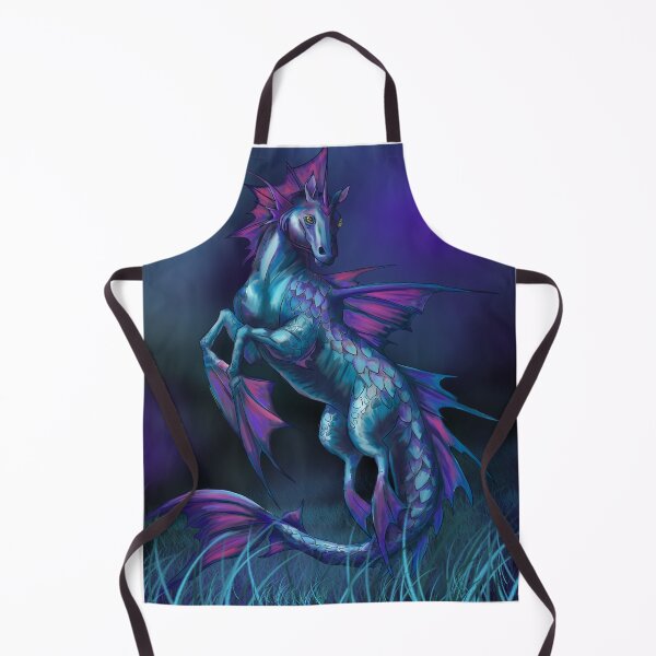 Item preview, Majestic Mythical Hippocampus – Teal and Purple Fantasy Sea Horse designed and sold by VitalusDesignArtV.