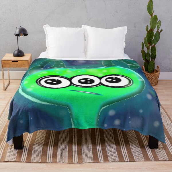Item preview, Green Glowing Alien in Starry Space designed and sold by Nalinne Jones.