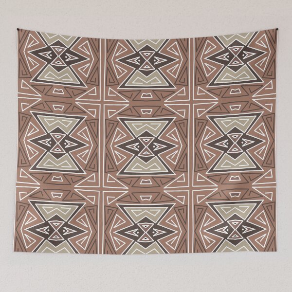 Item preview, Tribal Geometric Pattern in Mocha Mousse, Chocolate and Tan designed and sold by MellowCat.