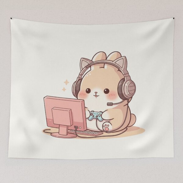 Item preview, Kawaii Gamer Bunny PC Player designed and sold by soletstudio.