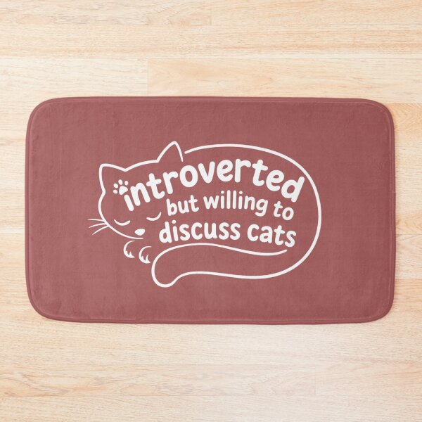 Item preview, Introverted but willing to discuss cats  designed and sold by Artistusha.