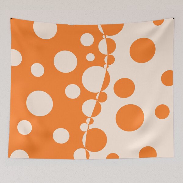 Item preview, Retro 60's Orange and Cream Dot Pattern designed and sold by MellowCat.