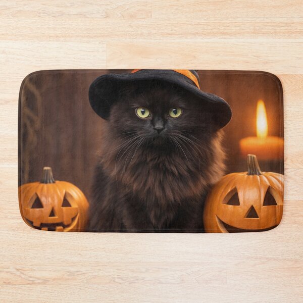 Item preview, Magical Black Cat Witch Cozy Halloween Art designed and sold by adobtsony.