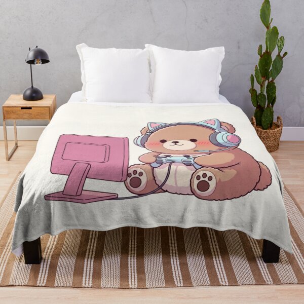 Item preview, Cute Gamer Bear with Headset designed and sold by soletstudio.
