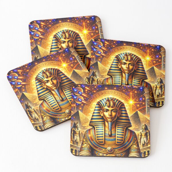 Item preview, Tutankhamun – Futuristic Pharaoh Art designed and sold by EASNFTCOL.