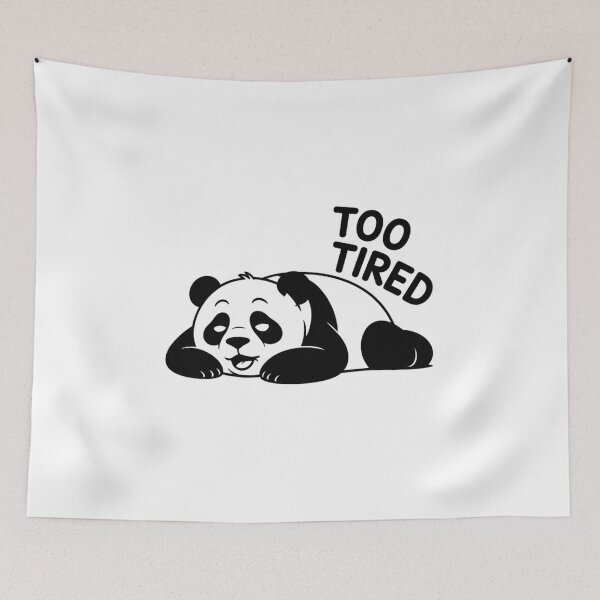 Item preview, Too Tired Panda – Minimalist Sarcastic Panda Design T-Shirt designed and sold by Martysstore.
