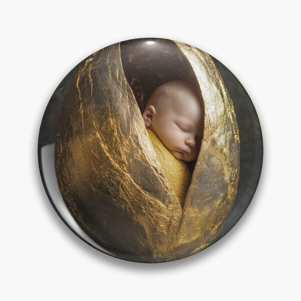 Item preview, Golden Baby in Cocoon – Symbol of Bright Future & New Life 1 designed and sold by WordPlayStudio.