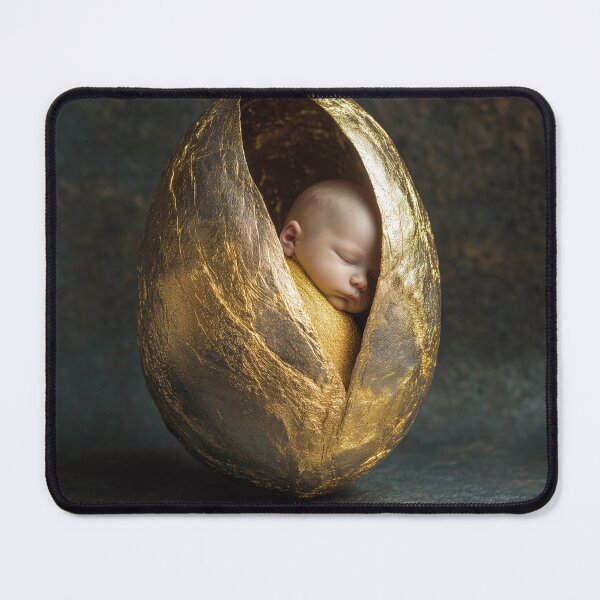 Item preview, Golden Baby in Cocoon – Symbol of Bright Future & New Life 1 designed and sold by WordPlayStudio.