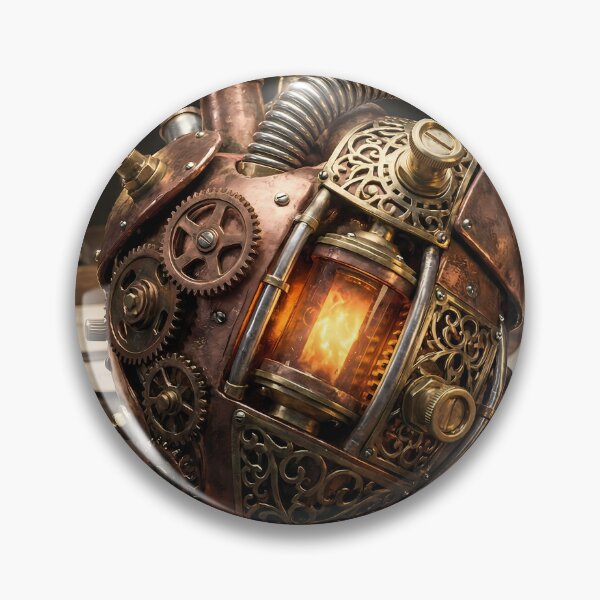 Artikelvorschau, Mechanical Heart - Steampunk Resilience Art entworfen und verkauft von Neon Nature Studio.