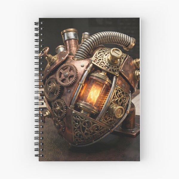 Item preview, Mechanical Heart - Steampunk Resilience Art designed and sold by Neon Nature Studio.