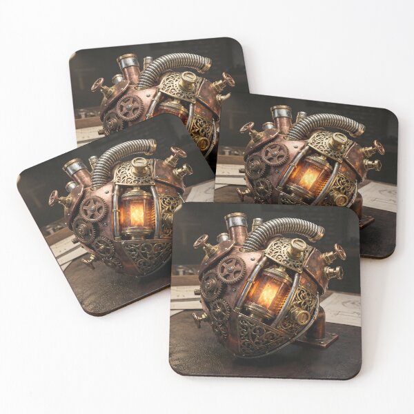 Item preview, Mechanical Heart - Steampunk Resilience Art designed and sold by Neon Nature Studio.