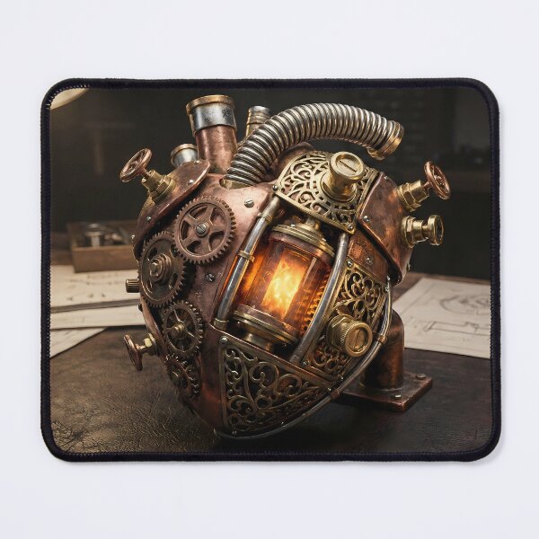 Item preview, Mechanical Heart - Steampunk Resilience Art designed and sold by Neon Nature Studio.