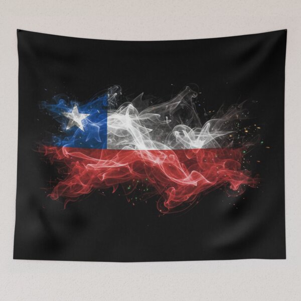 Item preview, Chilean Flag Glowing Energy Smoke designed and sold by FUIRY .