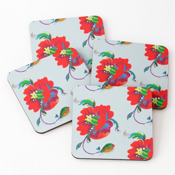 Item preview, Flor de amapola roja en estilización decorativa, decoración ucraniana designed and sold by Mevissart.