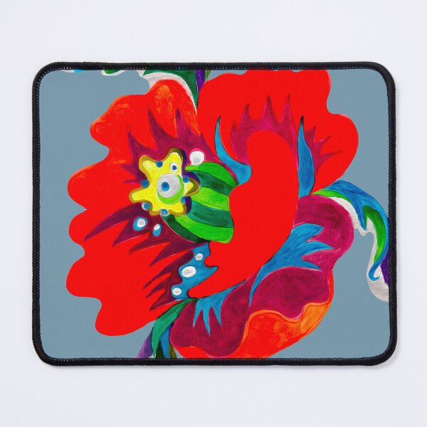 Item preview, red poppy flower in decorative stylization, Ukrainian decor, designed and sold by Mevissart.