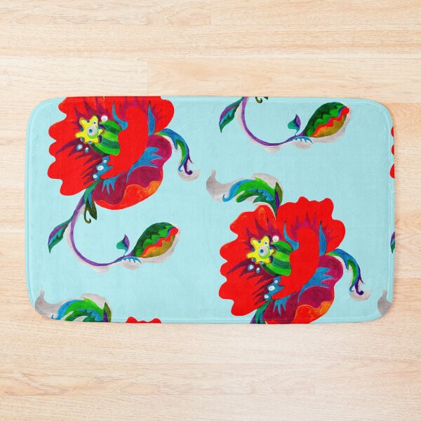 Item preview, red poppy flower in decorative stylization, Ukrainian decor, designed and sold by Mevissart.