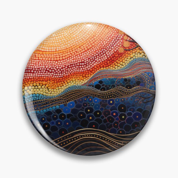 Item preview, Aboriginal Inspired Art - Pointillist Dawn designed and sold by GrinGalore.