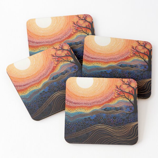Item preview, Aboriginal Inspired Art - Pointillist Dawn designed and sold by GrinGalore.