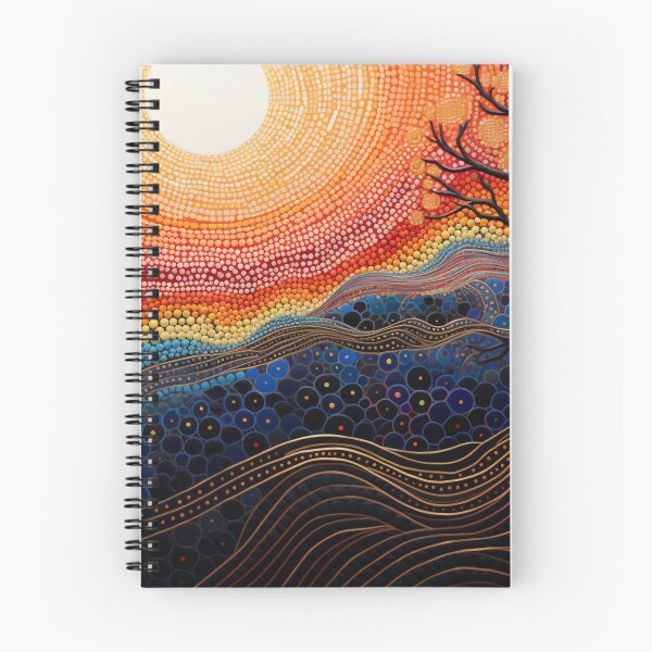 Item preview, Aboriginal Inspired Art - Pointillist Dawn designed and sold by GrinGalore.