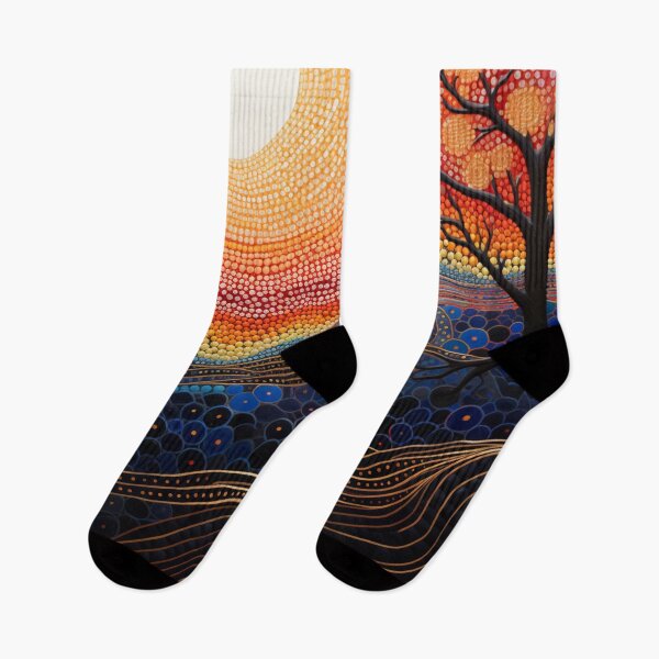 Item preview, Aboriginal Inspired Art - Pointillist Dawn designed and sold by GrinGalore.