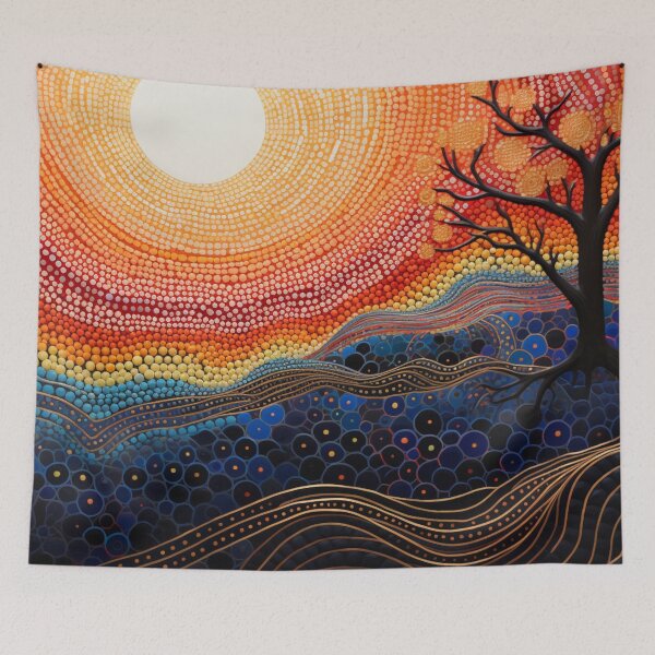 Item preview, Aboriginal Inspired Art - Pointillist Dawn designed and sold by GrinGalore.