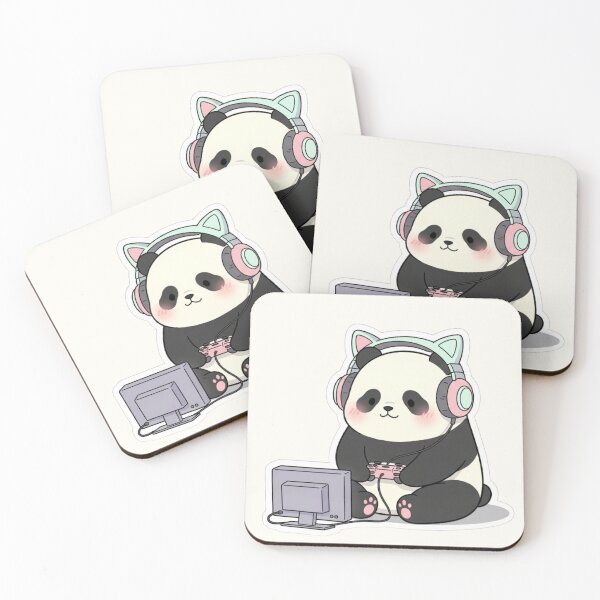 Item preview, Cute Panda Gamer with Headset – Kawaii Gaming Aesthetic designed and sold by soletstudio.