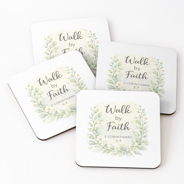 Item preview, Walk by Faith – 2 Corinthians 5:7 Botanical Bible Journaling Sticker designed and sold by DigiWoosh.