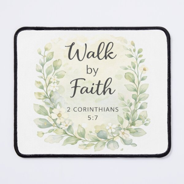 Item preview, Walk by Faith – 2 Corinthians 5:7 Botanical Bible Journaling Sticker designed and sold by DigiWoosh.