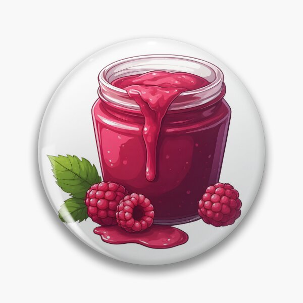 Item preview, Sweet Raspberry Jam Jar – Cute Berry Spread Illustration designed and sold by Karolina’s Cozy Creations.