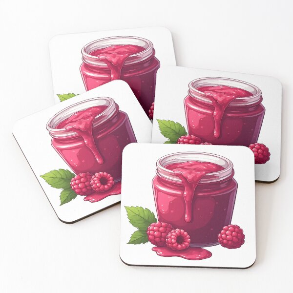 Item preview, Sweet Raspberry Jam Jar – Cute Berry Spread Illustration designed and sold by Karolina’s Cozy Creations.