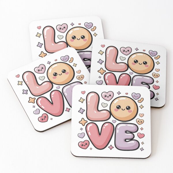 Item preview, Kawaii LOVE Bubble Letter T-Shirt – Cute Pastel Valentine Aesthetic Gift for Teens & Girls designed and sold by GemBob Creations.