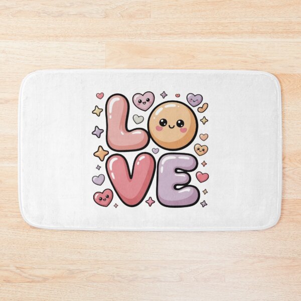 Item preview, Kawaii LOVE Bubble Letter T-Shirt – Cute Pastel Valentine Aesthetic Gift for Teens & Girls designed and sold by GemBob Creations.